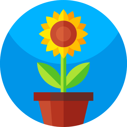 Sunflower flower farming and gardening nature icon