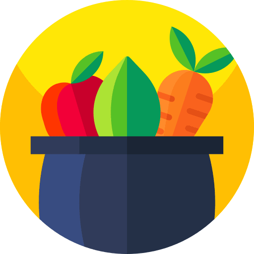Harvest agriculture vegetable fruit icon