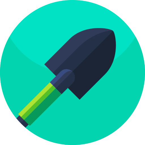 Spade gardening tools digging spade icon