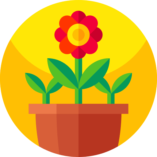 Flower pot botanic blossom flower icon