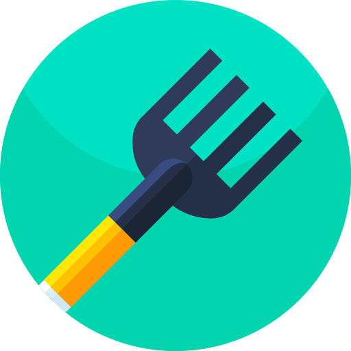 Fork gardening garden tools utensil icon
