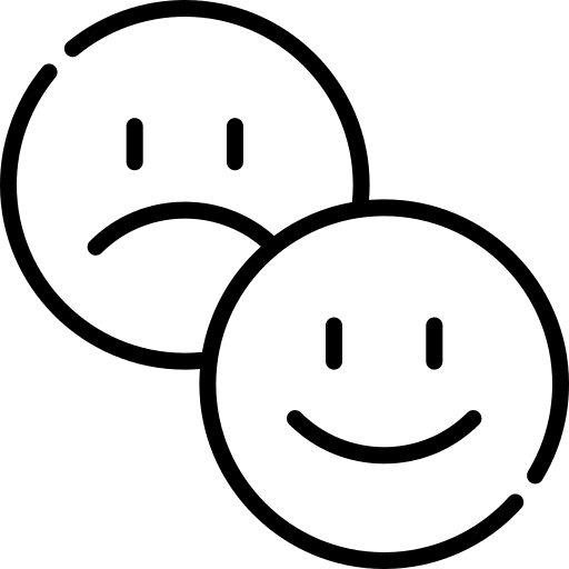 Rating happy mood marketing icon