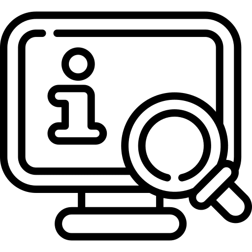 Search computer monitor screen icon