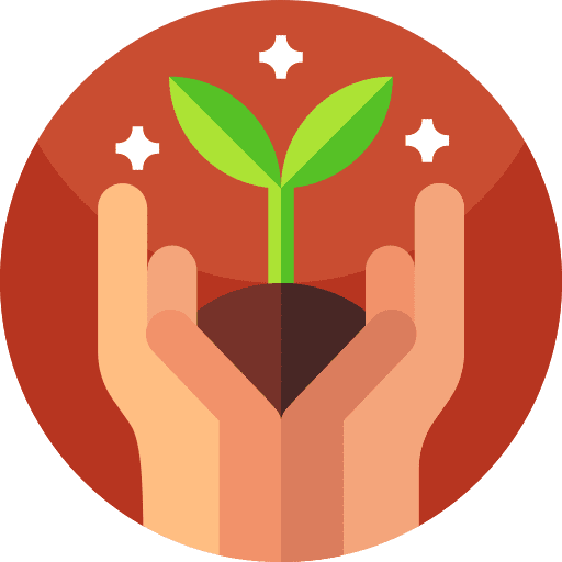 Sprouts hand agriculture farming and gardening icon