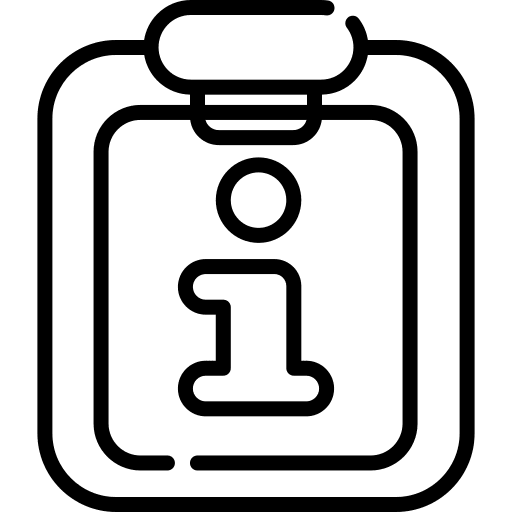Clipboard files and folders information details icon Clipboard files and folders information details icon