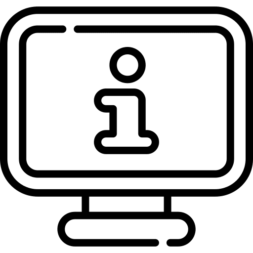 Information monitor electronics screen icon Information monitor electronics screen icon