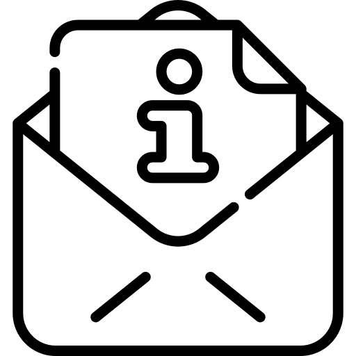 Mail envelope info communications icon Mail envelope info communications icon