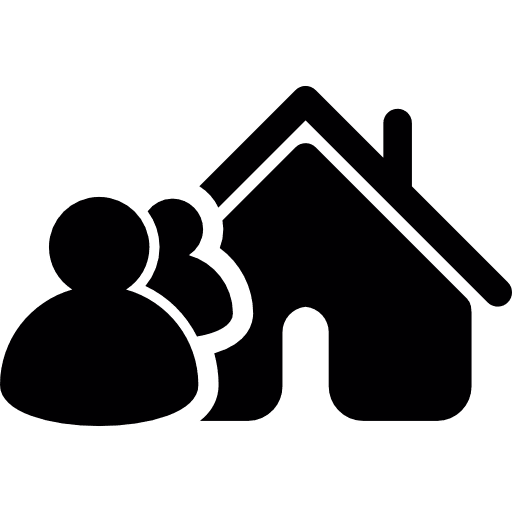 House visiting buy sell silhouette icon