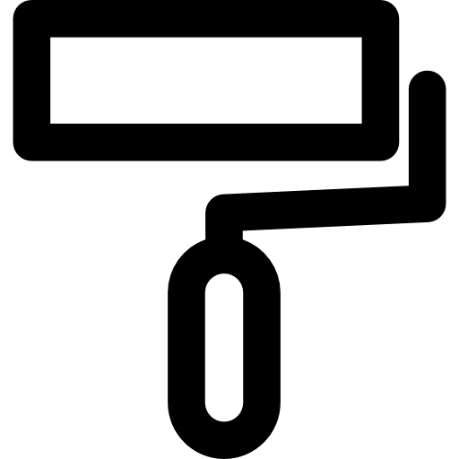 Paint roller of small size painting tools and utensils repair tool icon