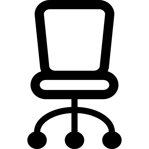 Chair for office wheels furniture office icon