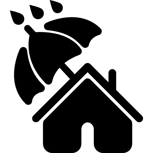 Home insurance rain commerce umbrella icon