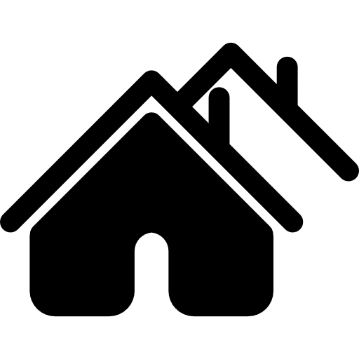 Two houses neighborhood urbanization home icon