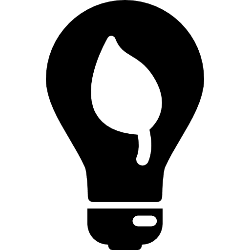 Eco idea light bulb light idea icon