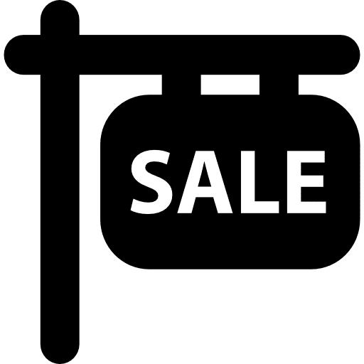 Sale signal home real estate house icon