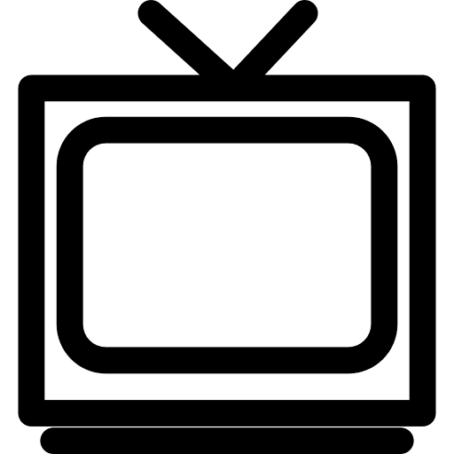 Vintage tv screen tv monitor screen channels icon