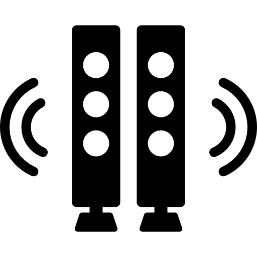 Home theater technological movies sound icon Home theater technological movies sound icon