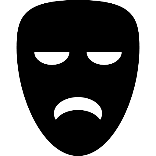 Sad mask theater costume theatre icon