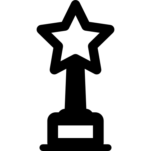 Star movie award win stars statue icon