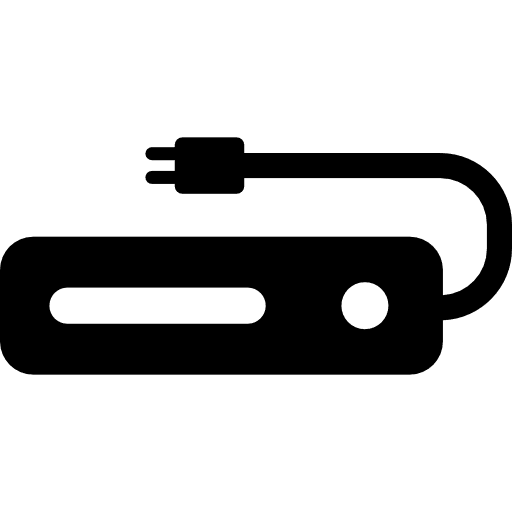 Projector with plug movies technology video play icon Projector with plug movies technology video play icon