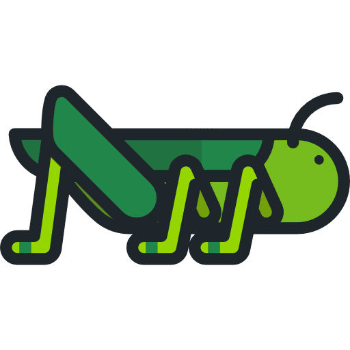 Grasshopper grasshoppers side view animals icon