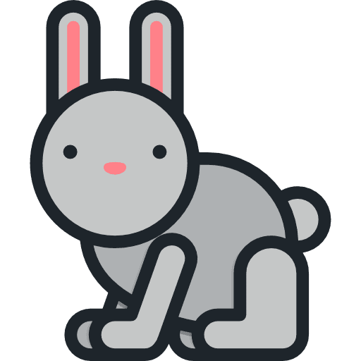 Rabbit wild life zoo animals icon Rabbit wild life zoo animals icon