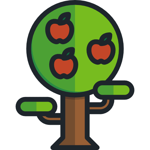 Tree ecology apple tree icon Tree ecology apple tree icon
