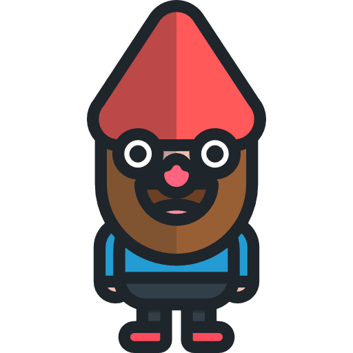 Gnome farming and gardening ornament adornment icon Gnome farming and gardening ornament adornment icon