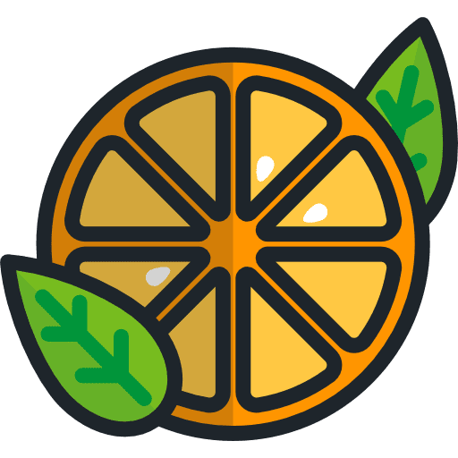 Orange orange vegan vegetarian icon Orange orange vegan vegetarian icon