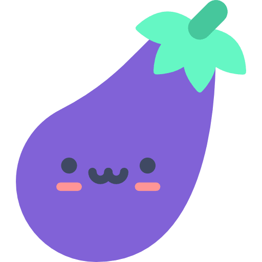 Eggplant vegetarian vegan food and restaurant icon