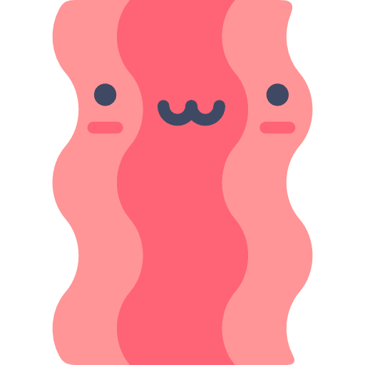 Bacon food strips food and restaurant icon