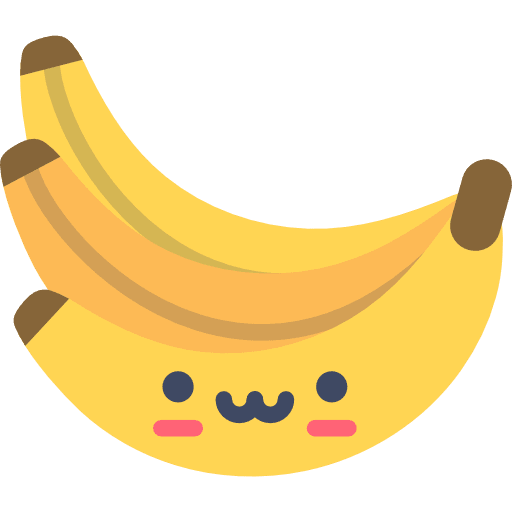 Bananas banana food and restaurant organic icon