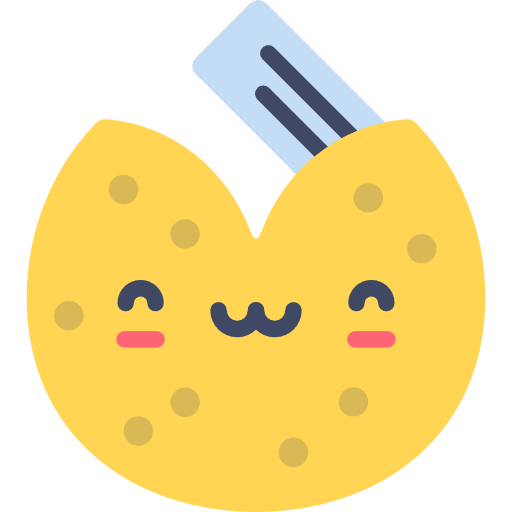 Fortune cookie chinese food fortune food icon