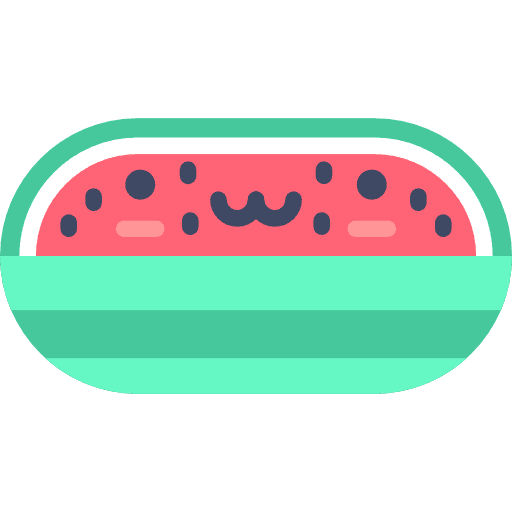 Watermelon fruit organic vegetarian icon