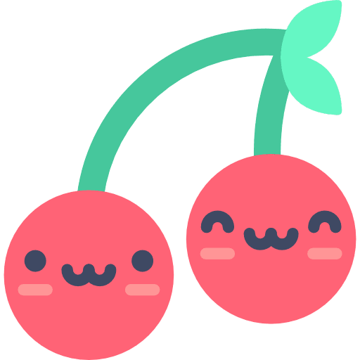 Cherry vegetarian vegan food and restaurant icon