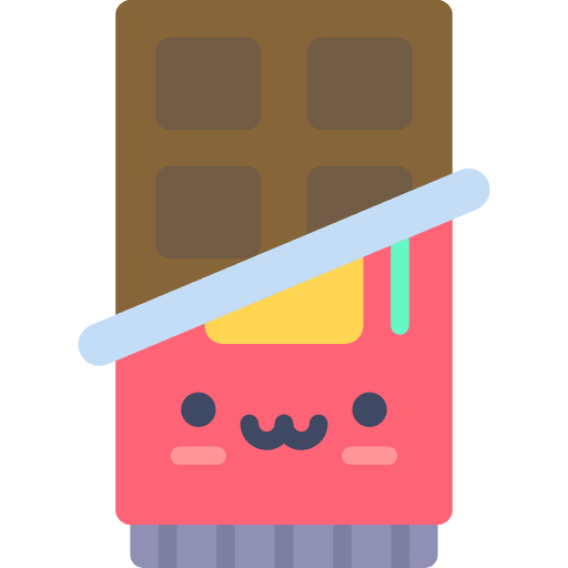 Chocolate dessert food bar icon