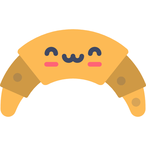 Croissant baked french croissants icon