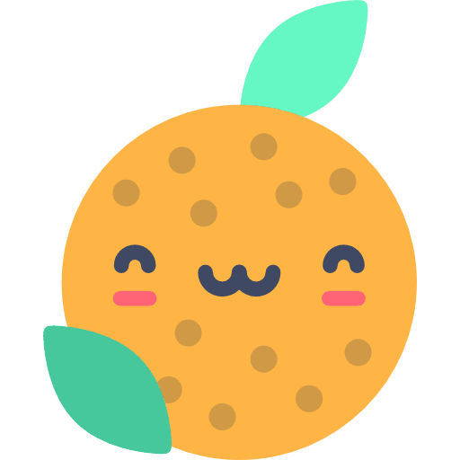 Orange food and restaurant vegan fruit icon