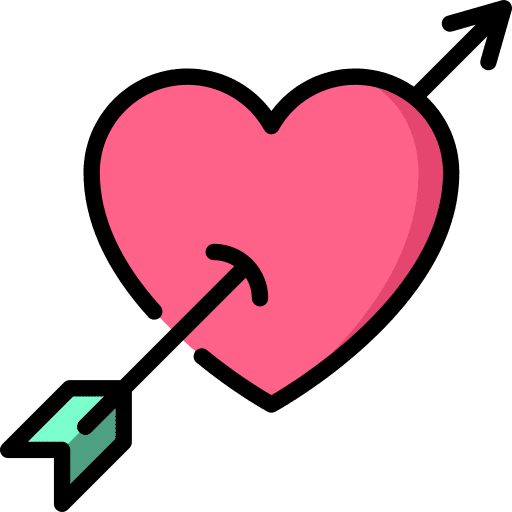 Valentines valentines arrow heart icon