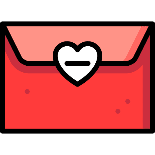 Valentines romance romantic envelope icon