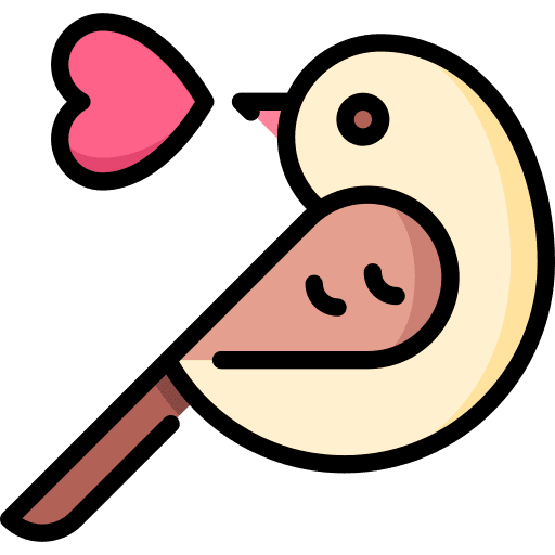 Valentines valentines day romance bird icon