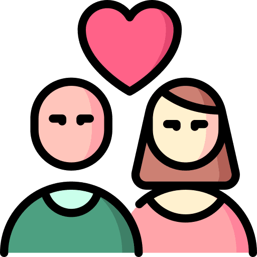 Valentines romance lover couple icon