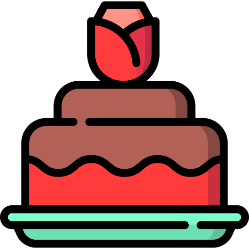 Valentines romantic cake valentines icon