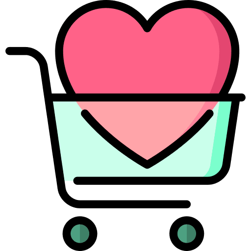 Valentines heart valentines shopping icon