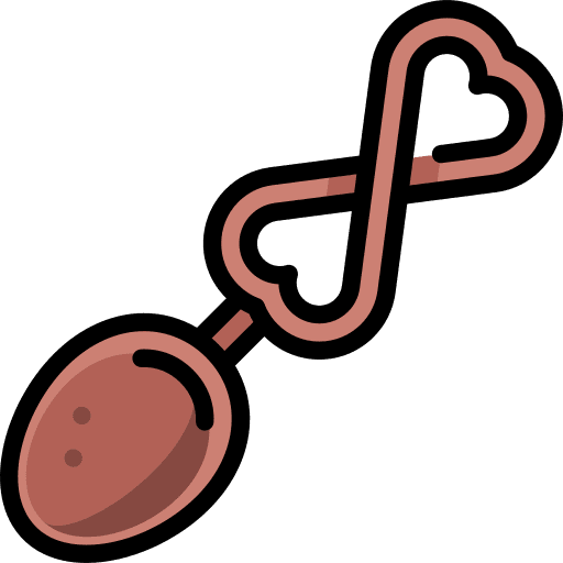 Valentines romantic spoon romance icon
