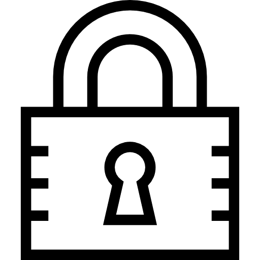 Padlock secure locked security icon