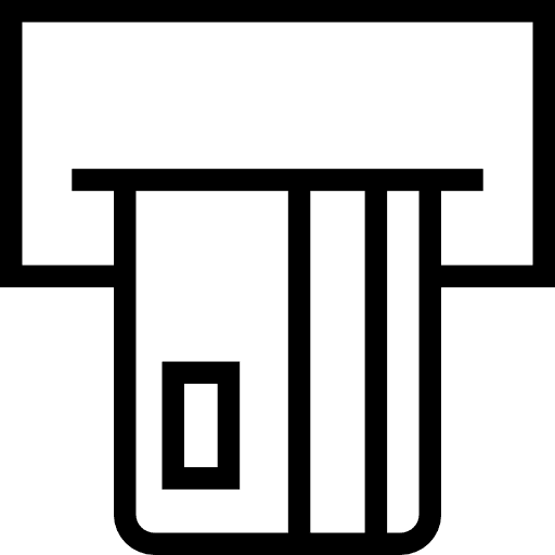 Atm business and finance cash machine notes icon
