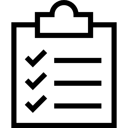 Clipboard verification prepare list icon