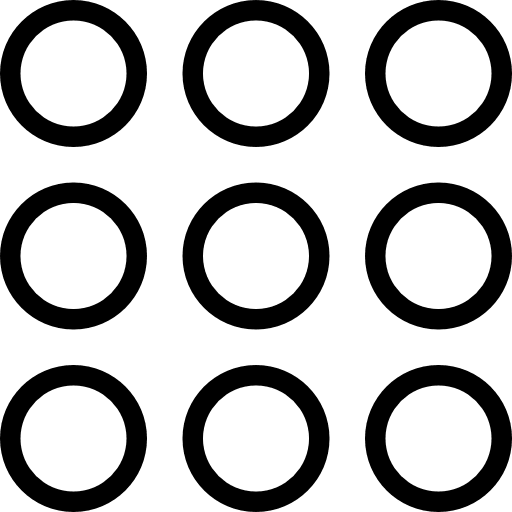 Menu circles setup categories icon