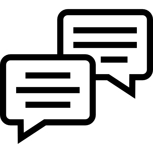 Chat multimedia conversation communication icon