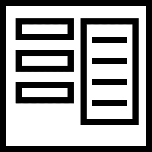 Layout columns interface web development icon